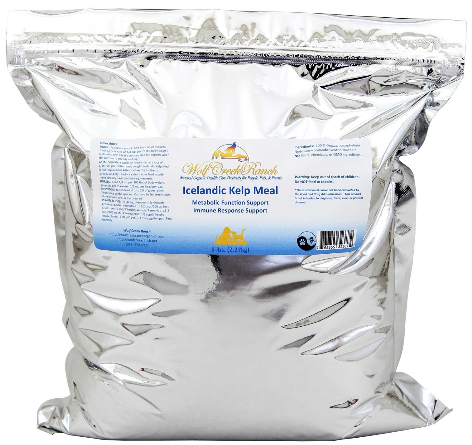 Icelandic Kelp Meal 5lbs – Nutrient-Rich Seaweed for Livestock, Pets & Plants