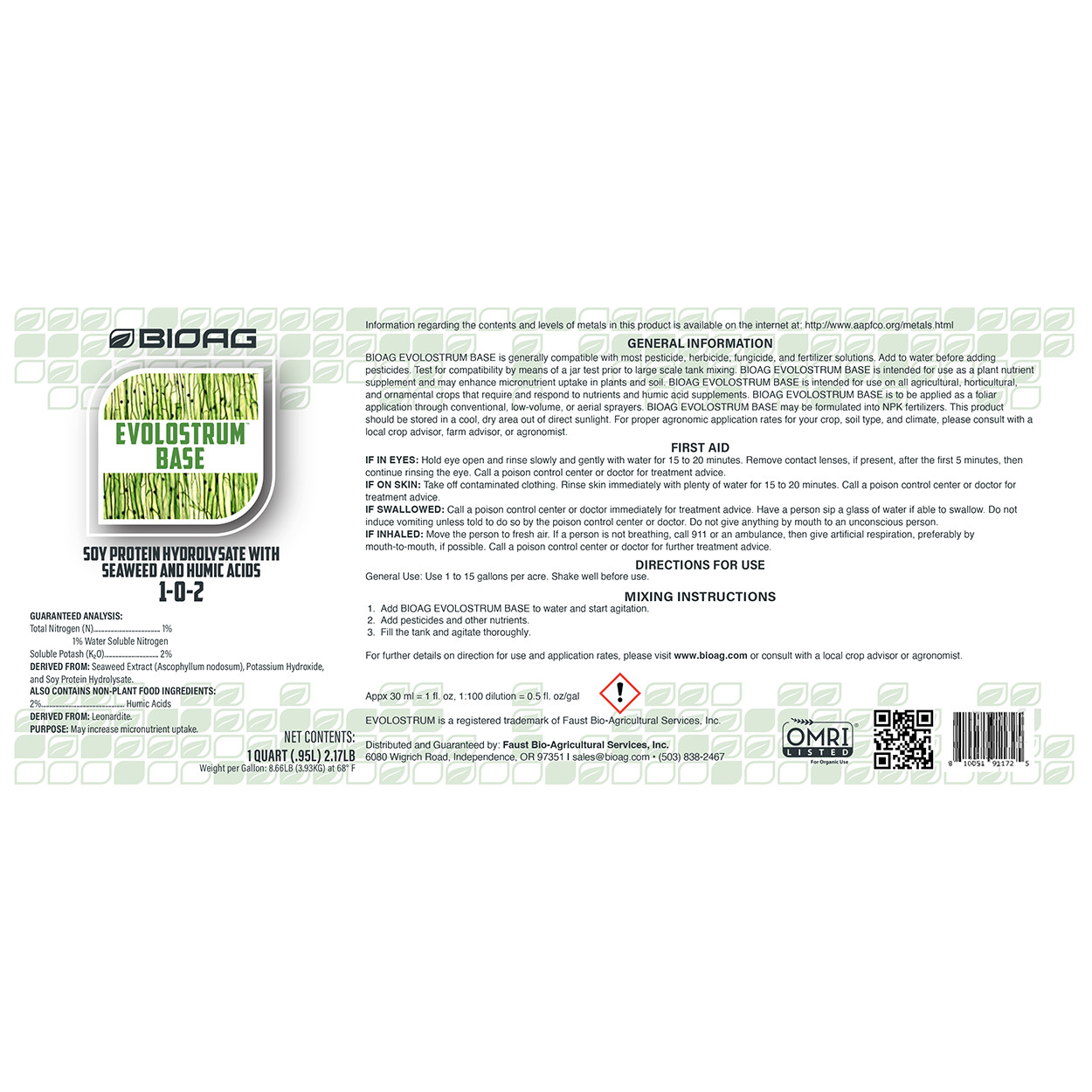 Evolostrum Base Liquid Fertilizer 128 fl oz by BioAg