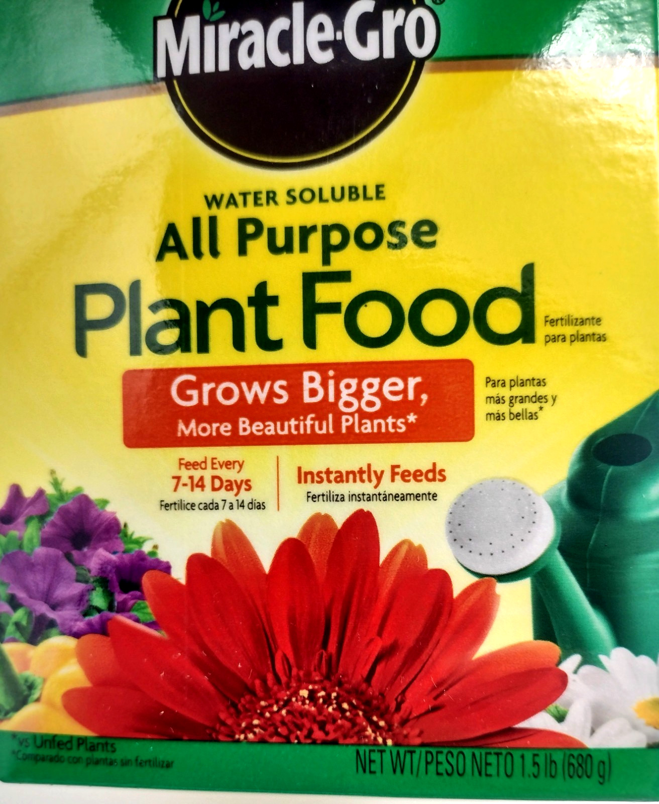 Miracle-Gro All Purpose Plant Food Water Soluble Safe for All Plants 1.5 lbs NEW