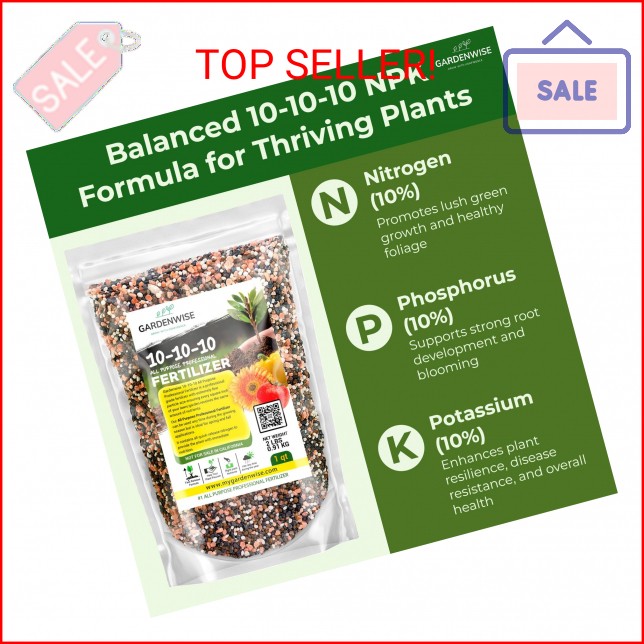 10-10-10 Plant Fertilizer Slow Release – 10 10 10 All Purpose Granular Garden Fe