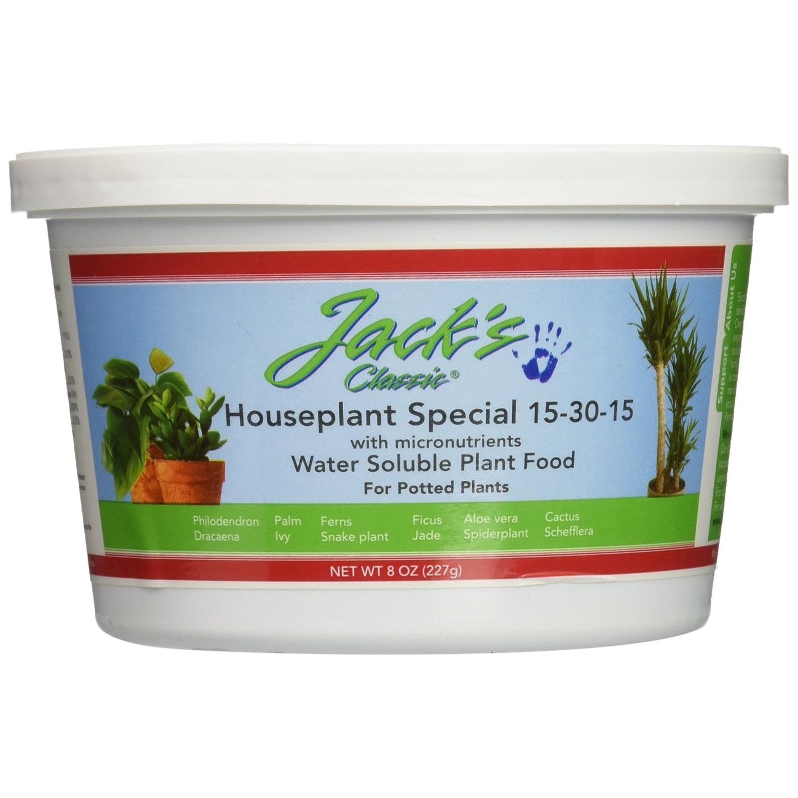 Jacks Classic 15-30-15 Houseplant Special Water Soluble Plant Fertilizer, 8oz