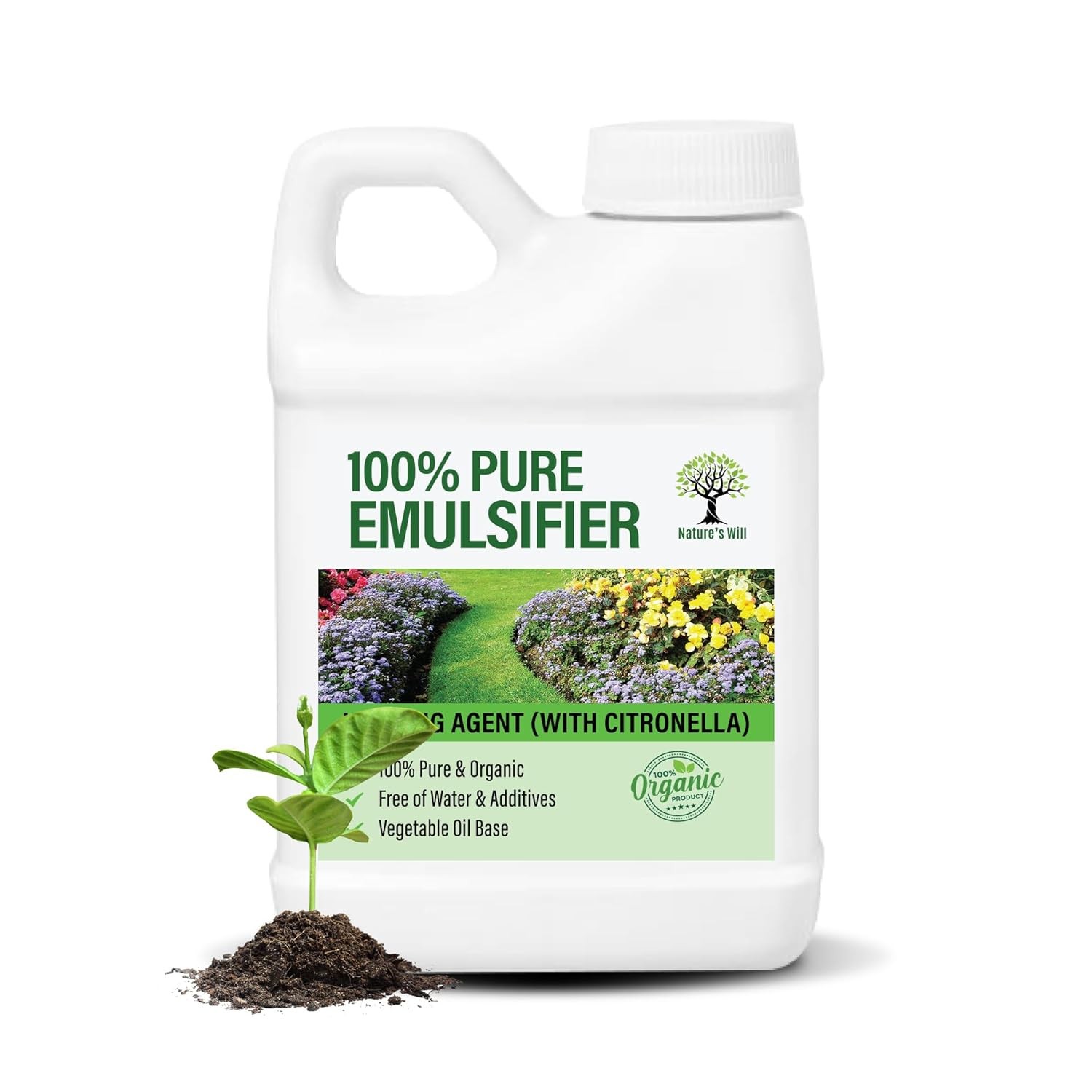 Nature’s Will Pure Organic Emulsifier with Citronella & Vegetable Oil Base