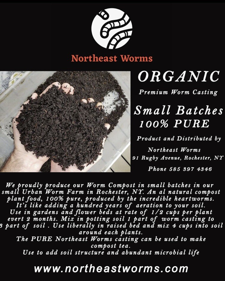 Worm casting 100% Pure And Organic. Two Gallons (8-10lbs) Bags. See Descriptions