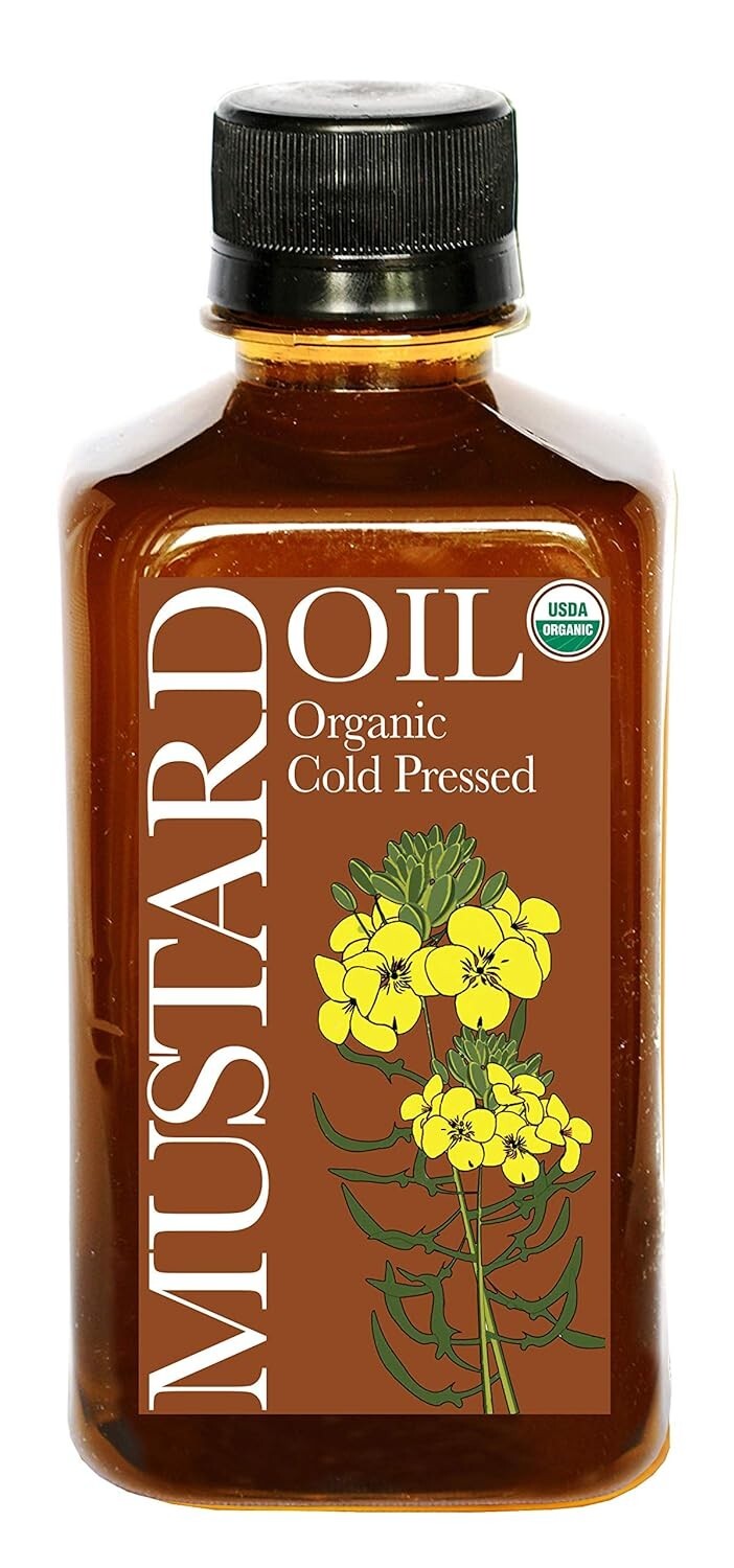 USDA Organic Extra Virgin Mustard Oil | Cold Pressed 12 oz – Wellness Essential