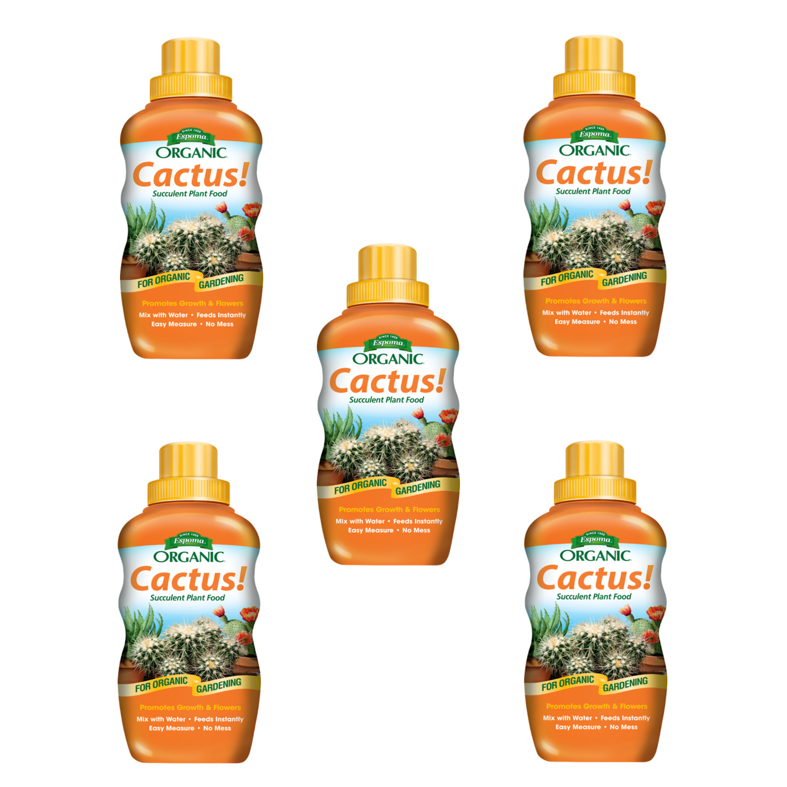 Espoma (#CAPF8) Organic Cactus! Houseplant Food, 8 oz Bottle (5 Pack)