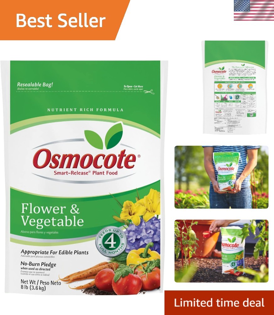 8 lb Flower & Vegetable Fertilizer – Promotes Root Growth & Vibrant Blooms