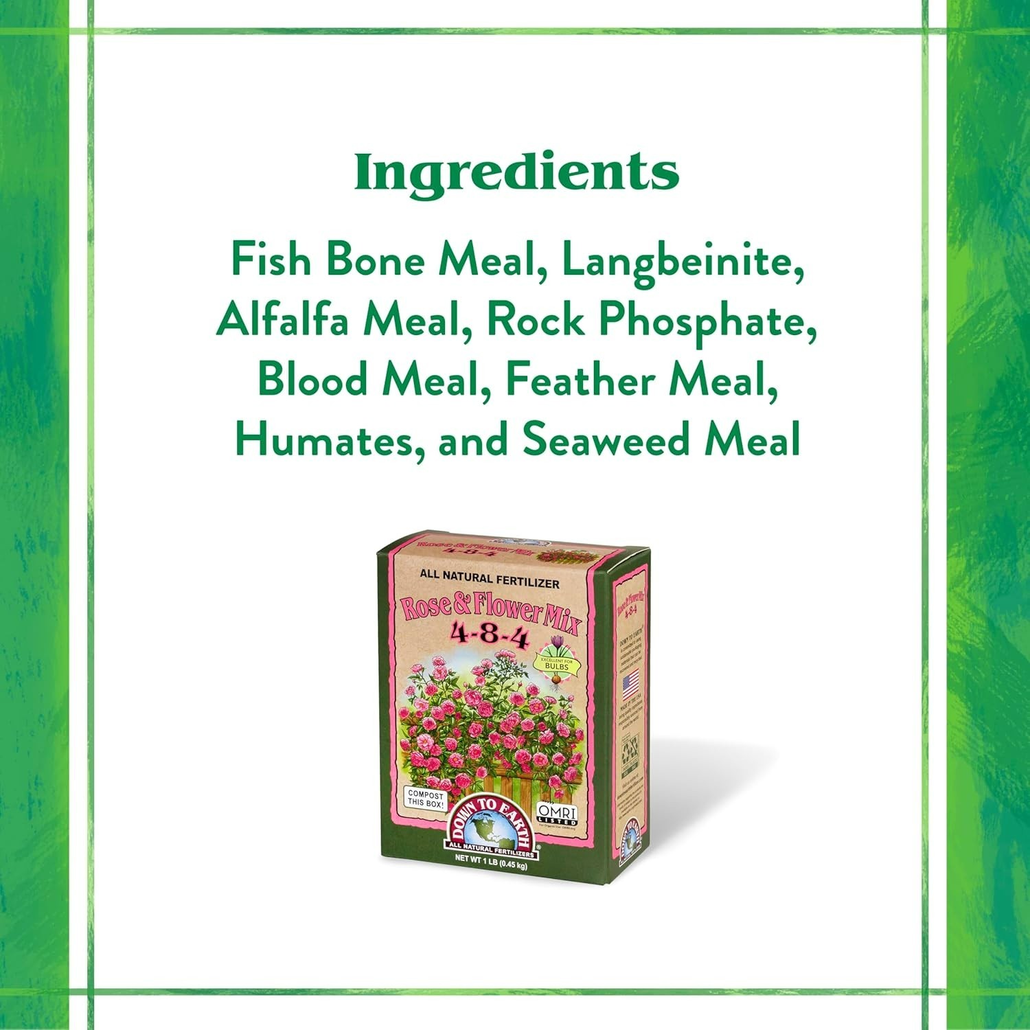 Organic Rose & Flower Mix – Plant Food for Roses, Bulbs, Flowers and Ornament…