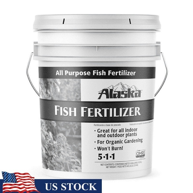 Fish Emulsion Fertilizer 5-1-1 Organic Plant Food Vegetables Flowers 5 Gallon US