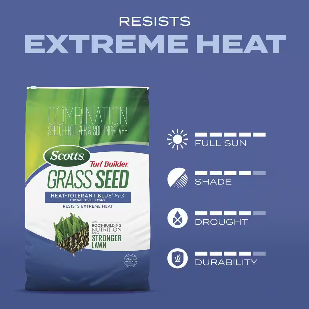 2.4 Lb. Turf Builder Grass Seed Heat-Tolerant Blue Mix for Tall Fescue Lawns