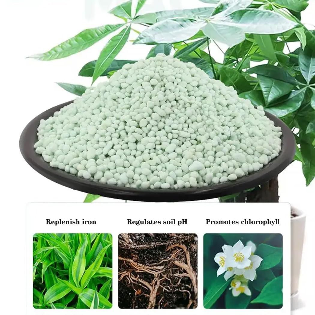 GRANDAN Ferrous Sulfate Heptahydrate – 3/16 Inch FeSO4*7H2O Granules – 20% Iron