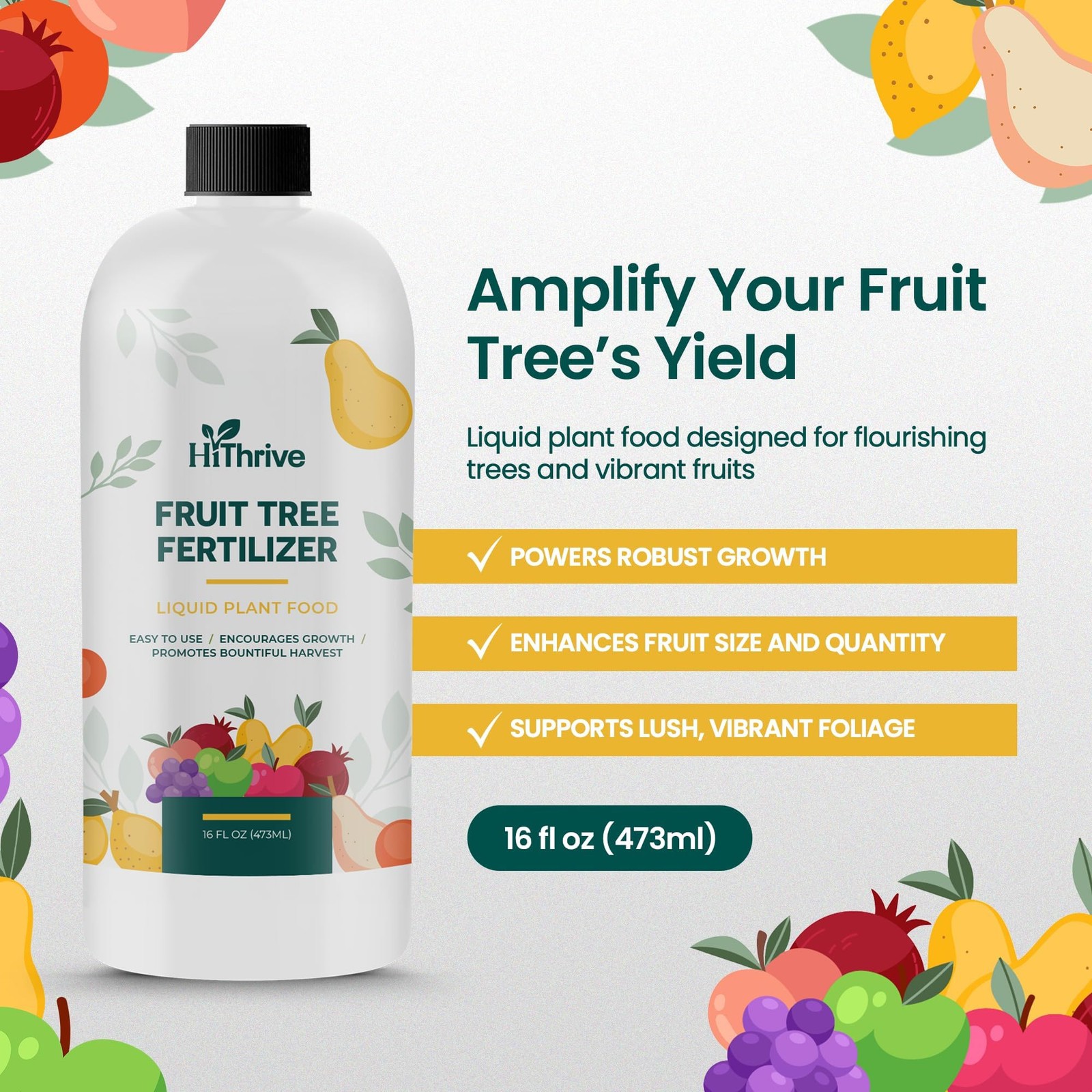 16oz Fruit Tree Fertilizer – Makes 16 Gallons of Fruit Tree Spray Plant Ferti…