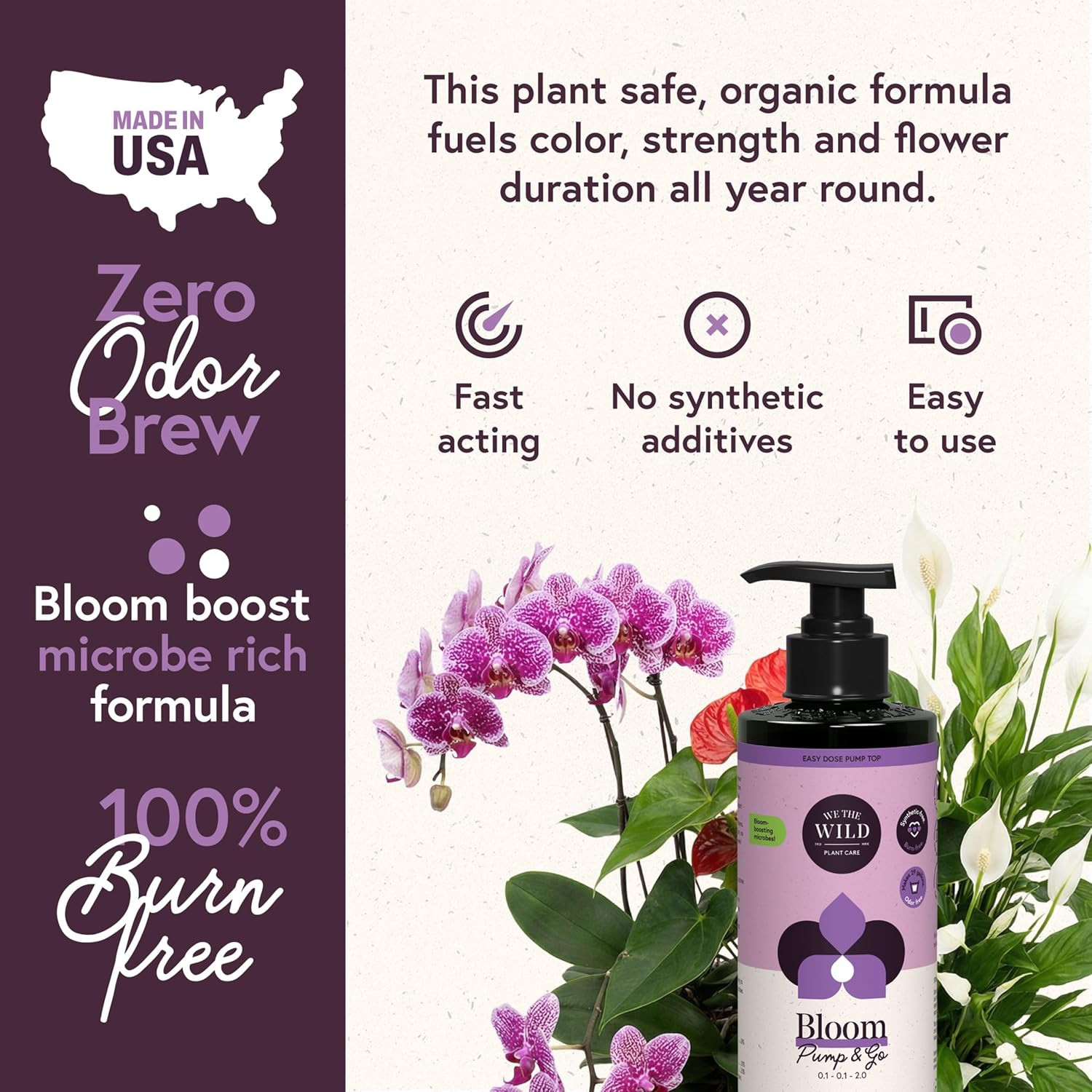 We the Wild Organic Bloom Pump and Go – Liquid Flower Booster and Fertilizer for
