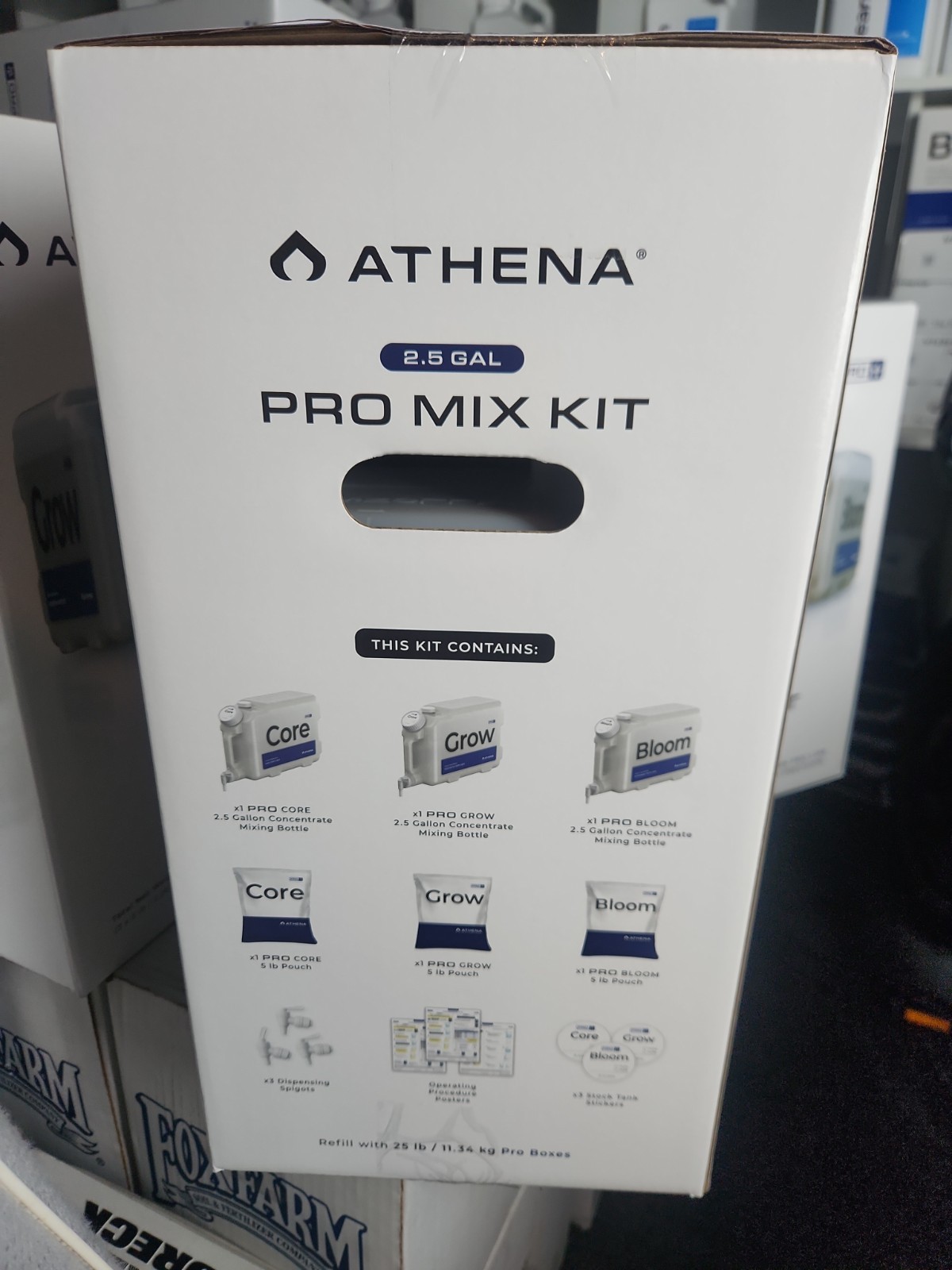 Athena PRO MIX KIT 2.5 GAL – Mixing Kit for 5LB Core, Grow & Bloom (New Sealed)