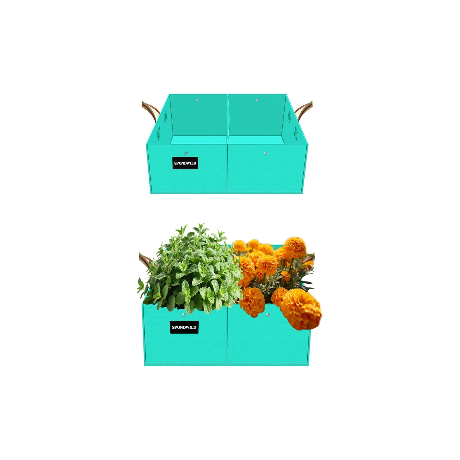 2 Pcs 8 Gallon Rectangle Grow Bags for Growing Vegetables, Reusable Plant Con…