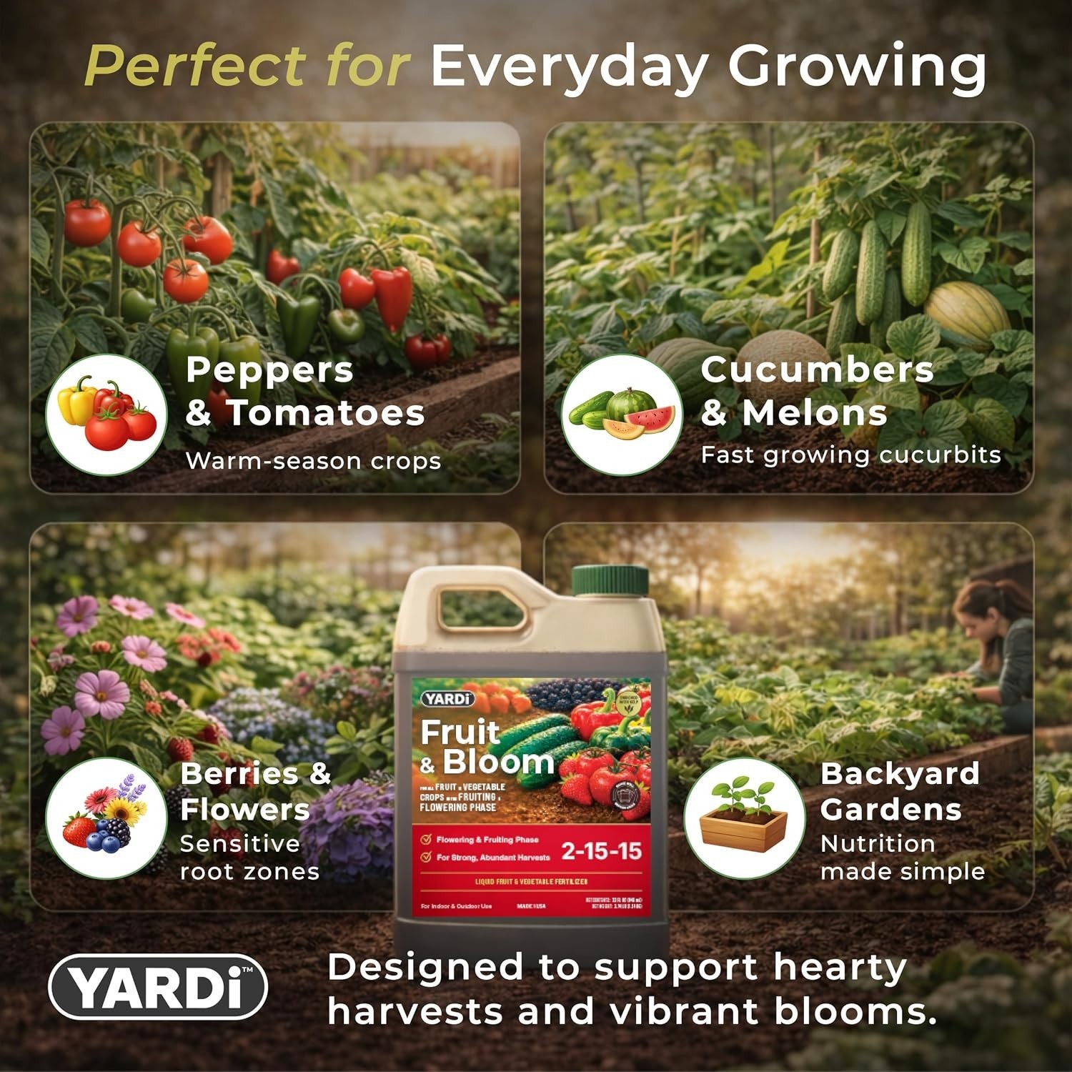 Fruit & Bloom Fertilizer 32oz High Phosphorus NPK 2-15-15 Liquid |