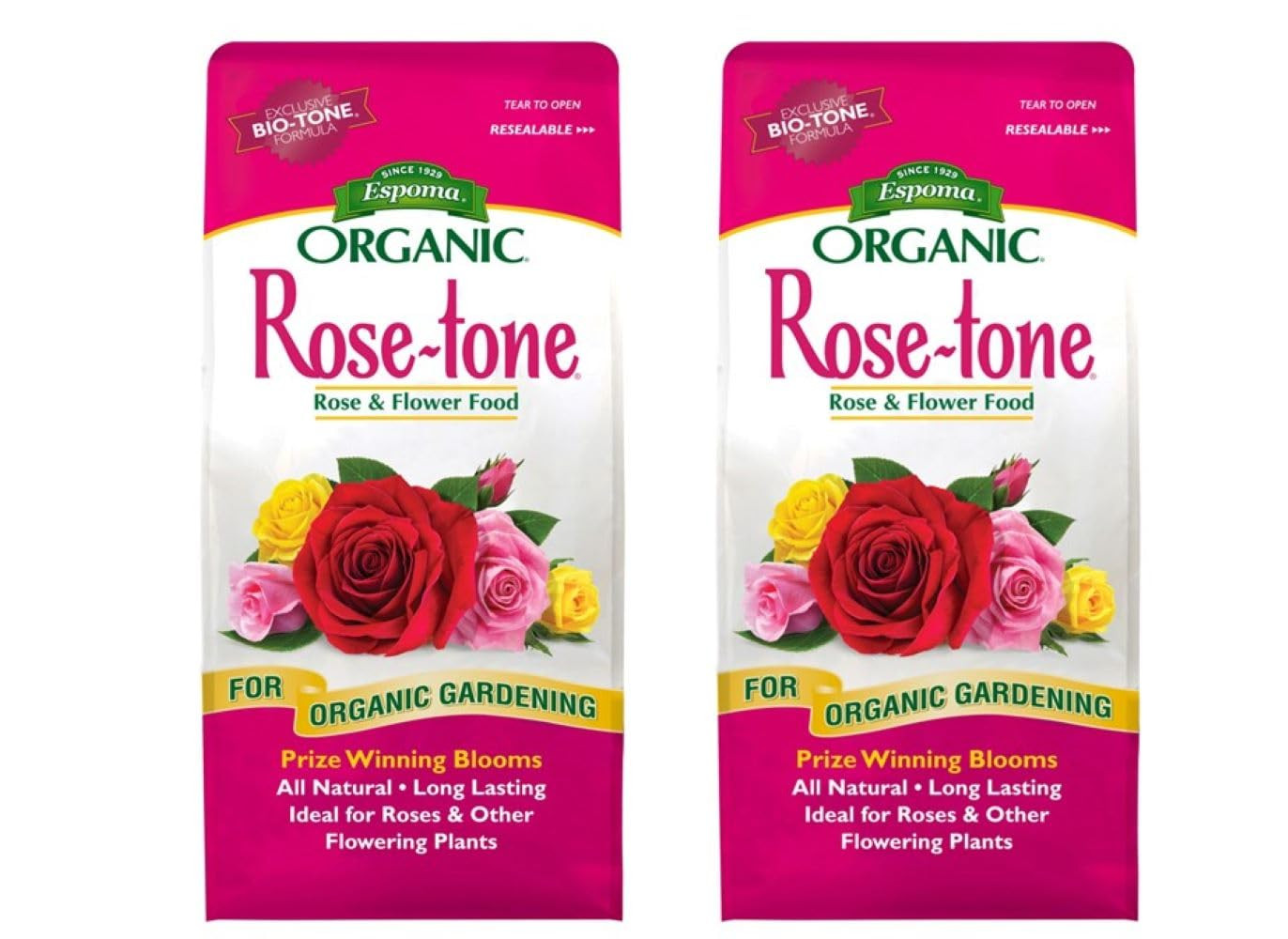 Organic Rose-Tone 4-3-2 Organic Fertilizer for All Types of Roses and Other Flow