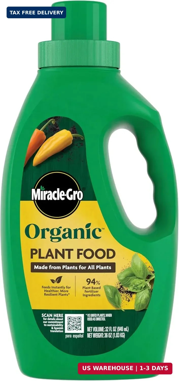 Miracle-Gro Organic Plant Food, 32 fl. oz. | Use with Indoor or Outdoor Plants,