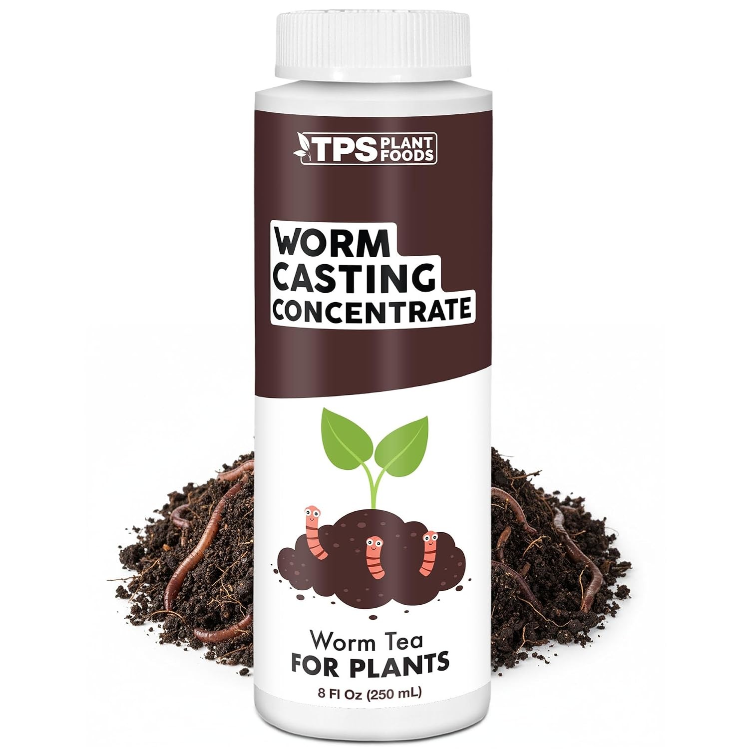 Worm Casting Tea Concentrate 8 oz Liquid Microbial Supplement for Living Soil