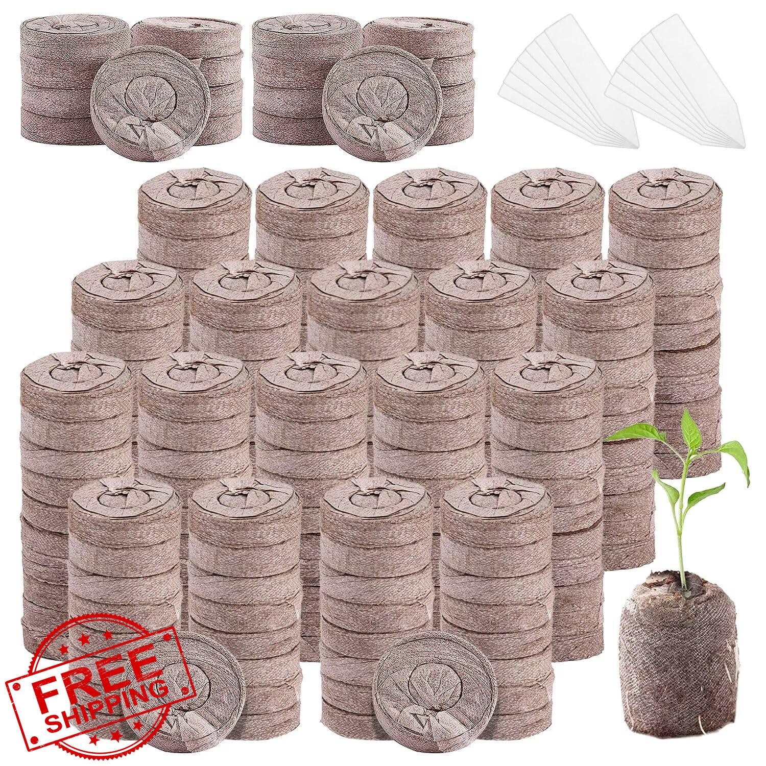 Peat Pellets 200 Pcs 30mm Seed Starting Plugs Coconut Fiber Soil Block