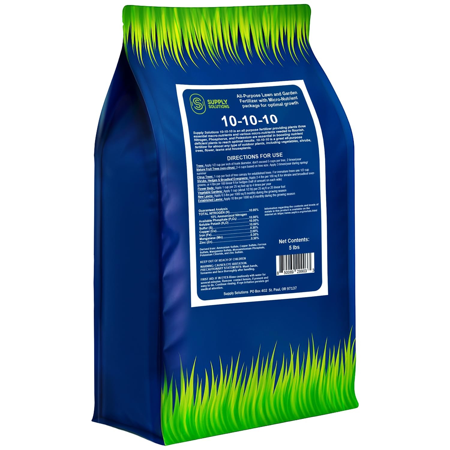 10-10-10 Complete Lawn & Garden Granular Fertilizer with Micronutrients – Bal…