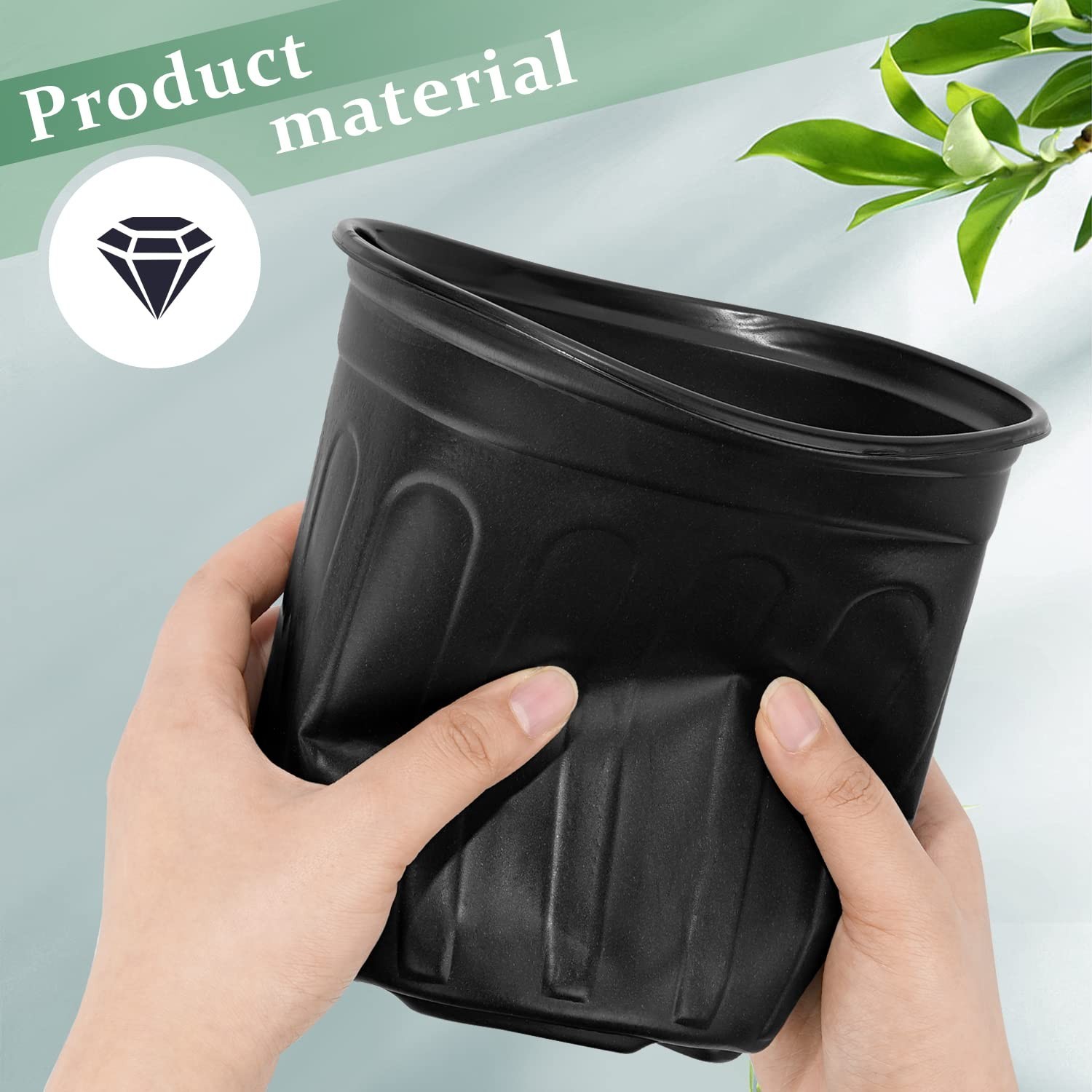 RAOOKIF 3 Gallon Pots for Plants, Flexible 1/2/3/5 Gallon Nursery Pot with Dr…