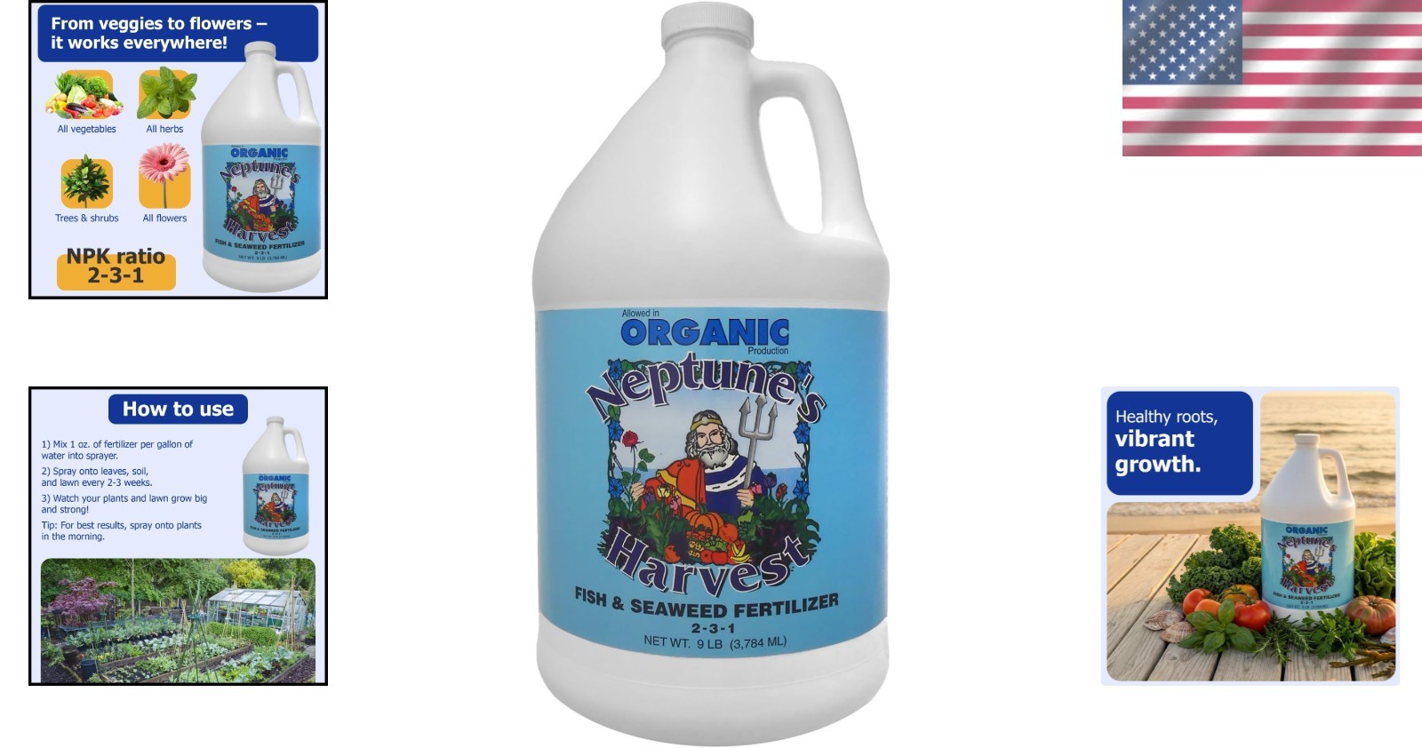 Liquid Fertilizer for Vegetables & Flowers – 1 Gallon