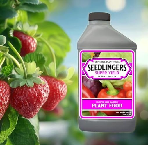 Seedlingers Super Yield Flower & Garden All Purpose Plant Food 32 oz Quart