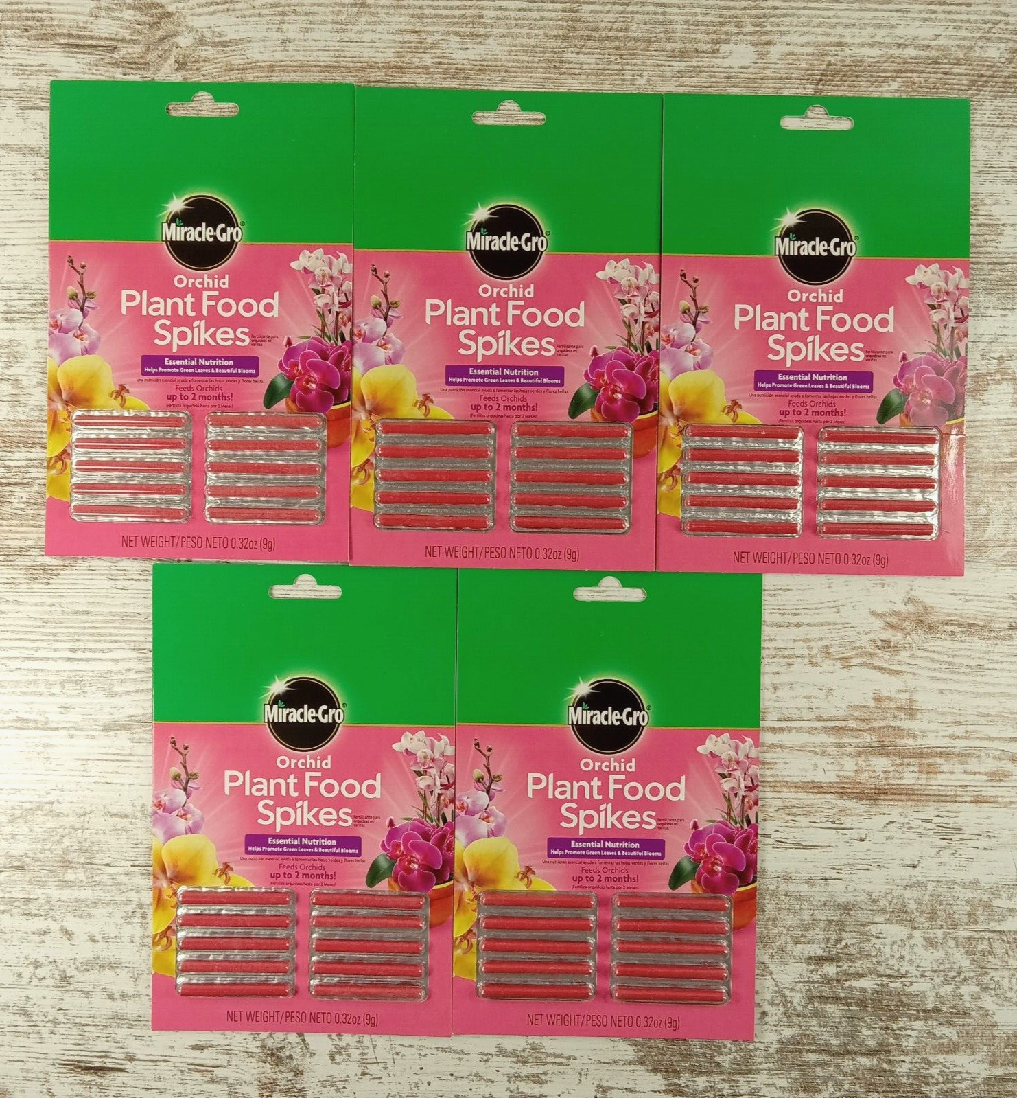 Miracle Gro 1003661 10 Count 10-10-10 Orchid Plant Food Fertilizer Spikes 5 Pack