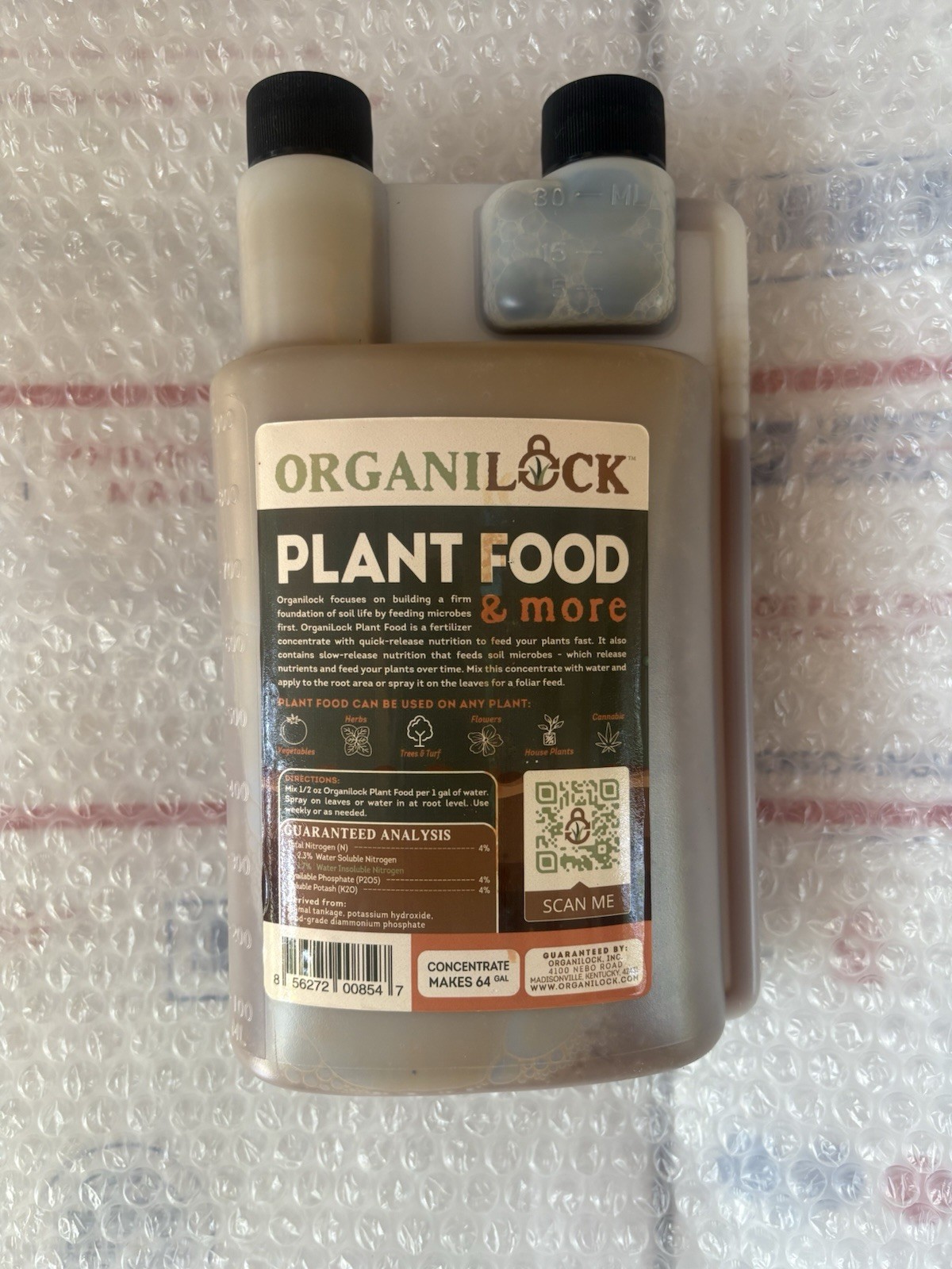 OrganiLock Foliar Organic Boost Plant Food Fertilizer 32 Oz Concentrate = 64 Gal