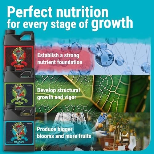 2L Liquid Plant Fertilizer Kit for Hydroponics Soil Vegetables Flowers Herbs