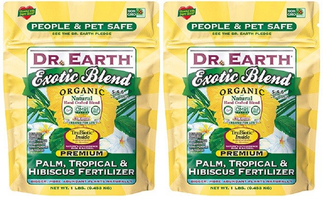 (2) ea Dr Earth 75064 1 lb Exotic Blend Palm Tropical & Hibiscus Fertilizer