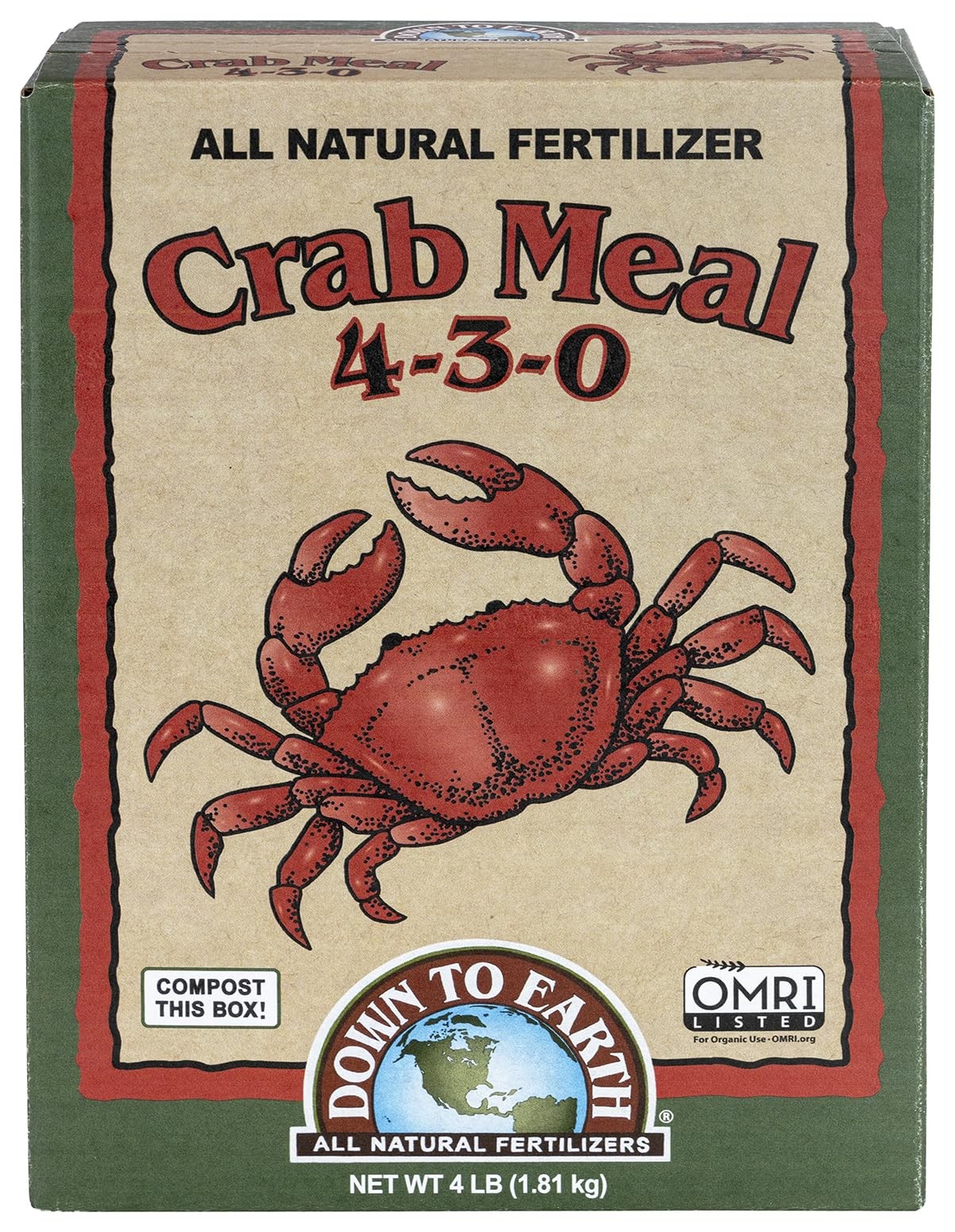 Organic Fertilizer 4 lbs Slow Release Balanced Nutrition for Gardens Lawns