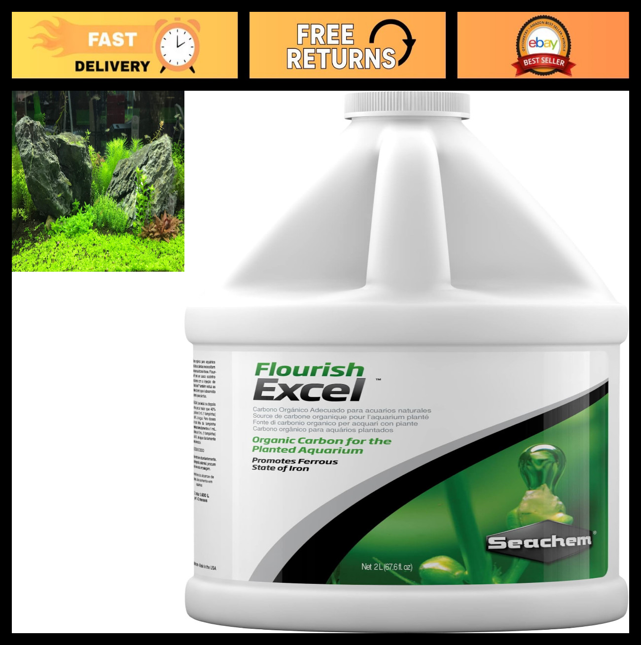 Flourish Excel Liquid Plant Nutrient, 2L / 67.6 fl oz – Hydroponics & Gardening