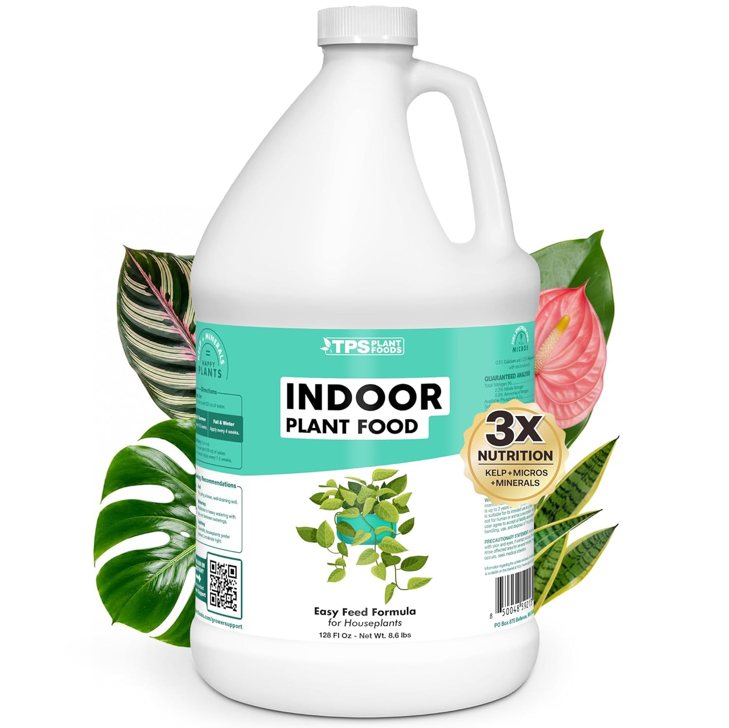 Indoor Plant Food – Liquid Fertilizer for Houseplants, New Growth, Greener Leave