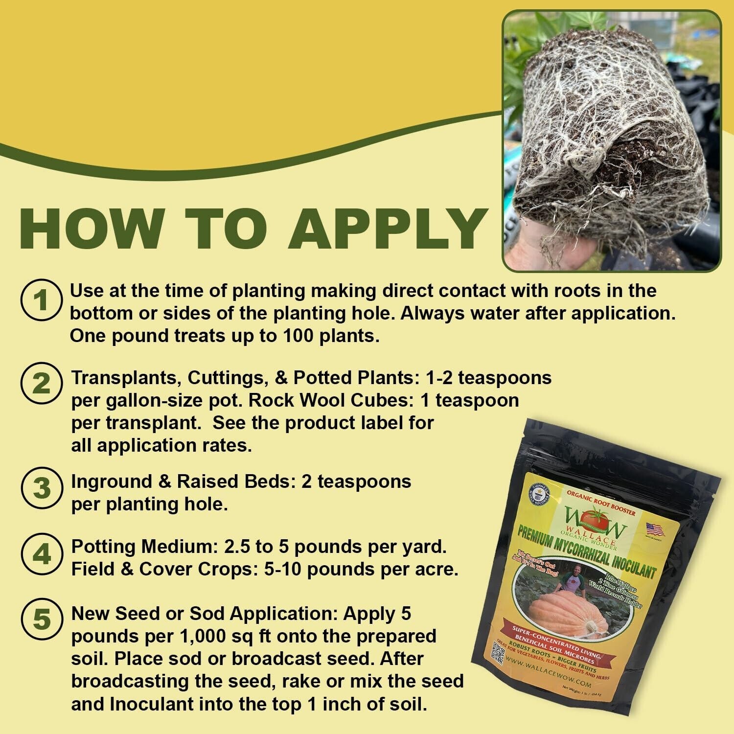 Premium Mycorrhizal Inoculant (1 lb) for Plants by Super Concentrated World R…