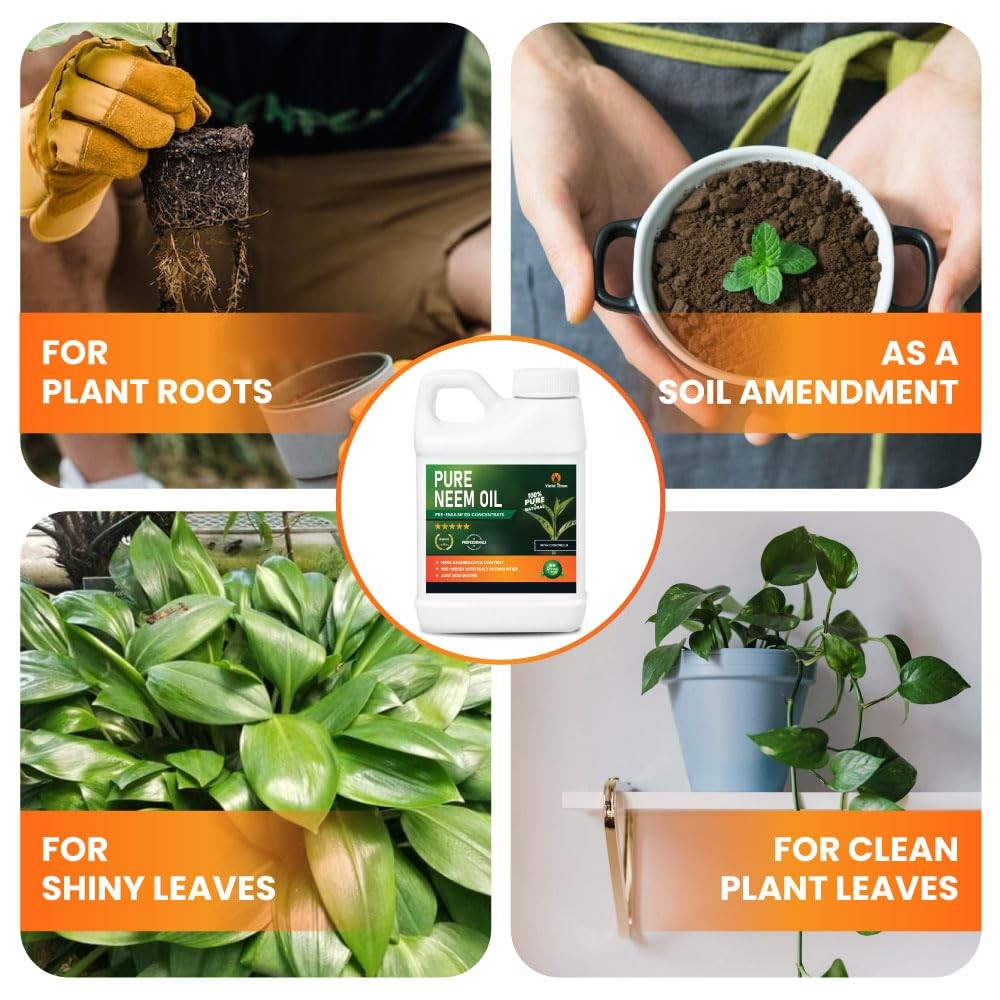 Yield Titan Pure Pre-Emulsified Neem Oil with Citronella – Natural, Add Water