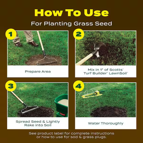 Turf Builder Lawn Soil 1.5 Cu. Ft. for Lawn Repair or Overseeding, Use to Plant