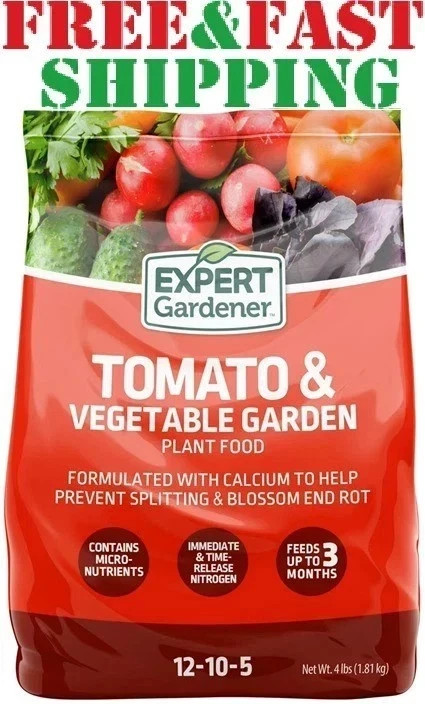Tomato and Vegetable Garden Plant Food Fertilizer 12-10-5 NPK 4 lb