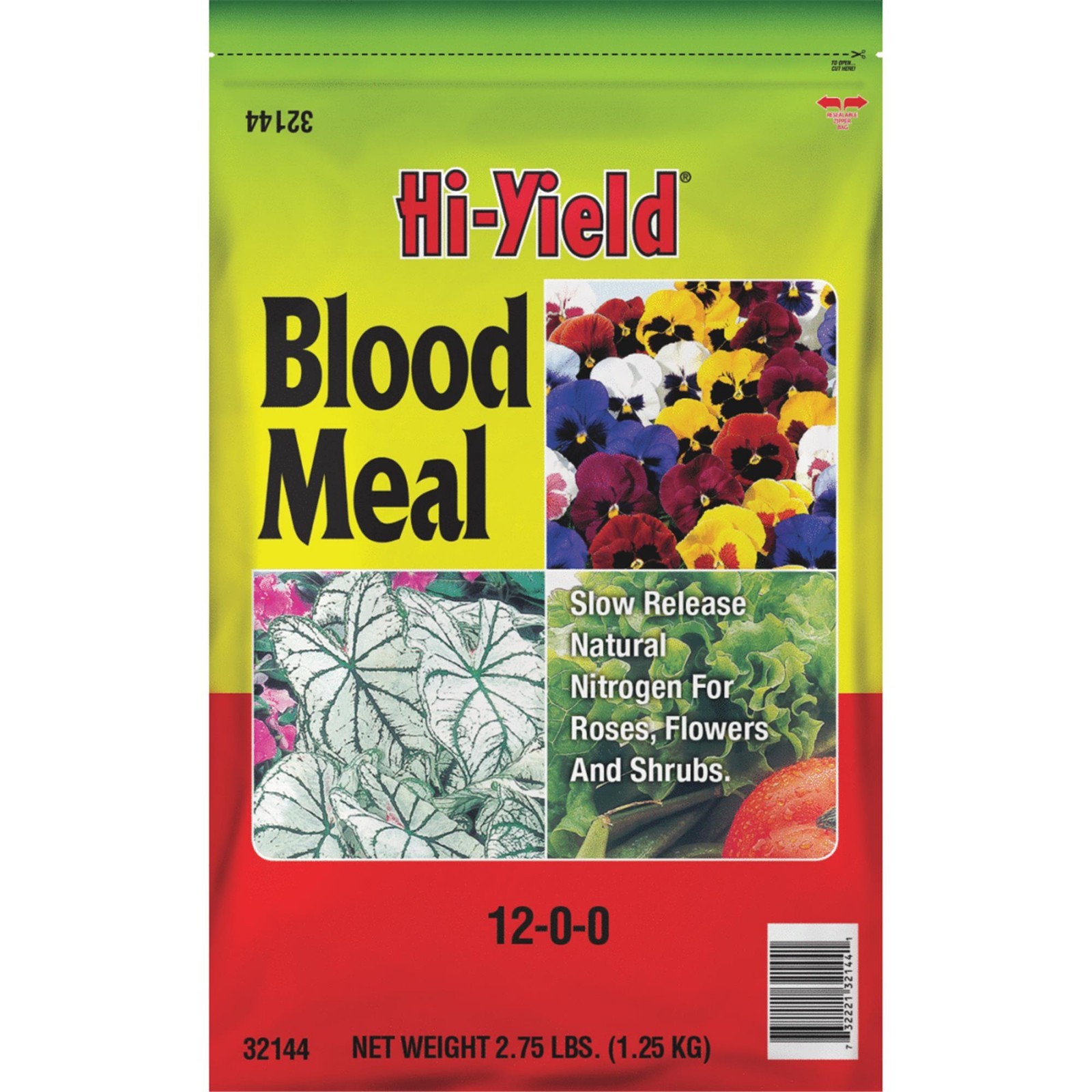 Hi-Yield Blood Meal Fertilizer Animal Repellent Roses Shrubs Nitrogen 2.75lb NEW