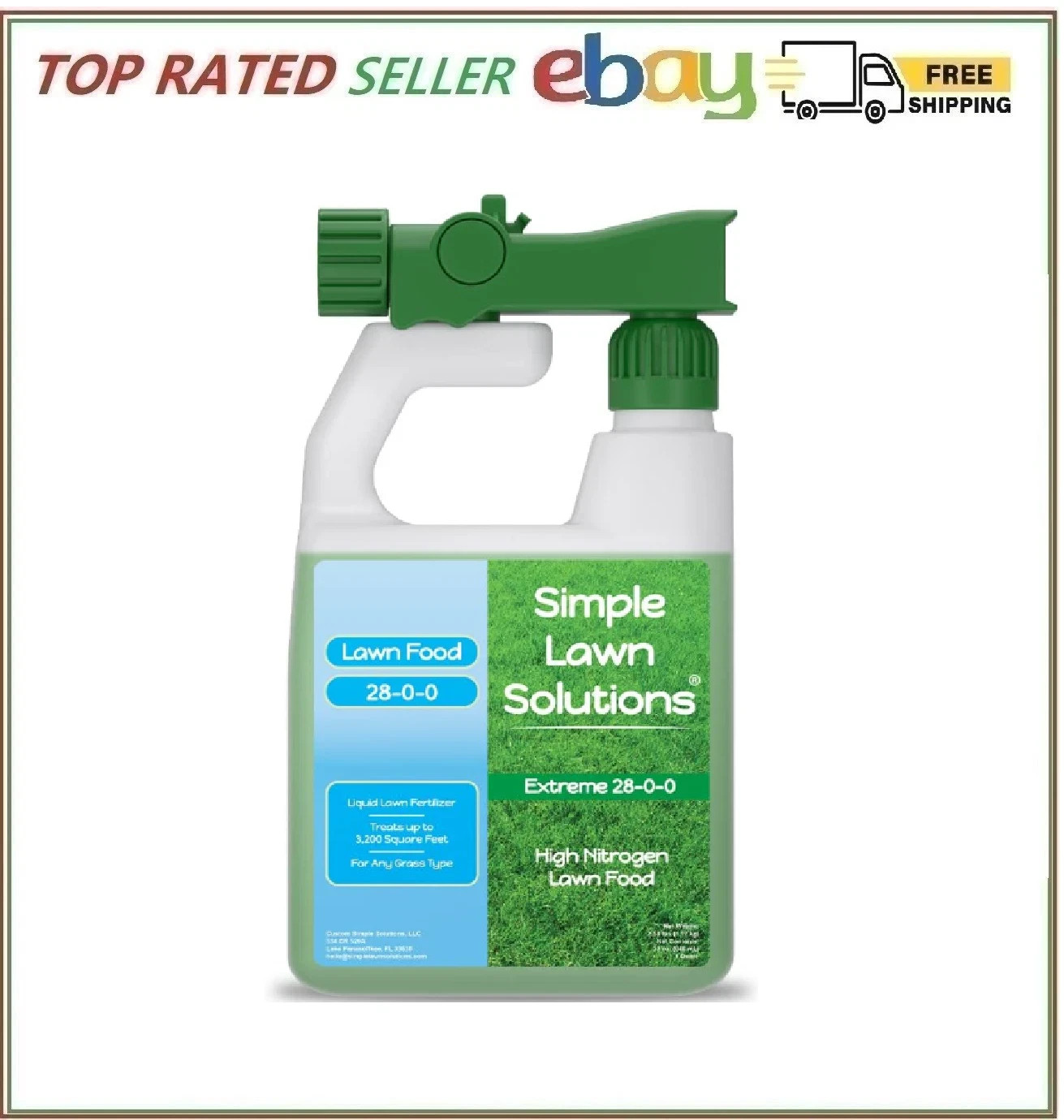 High Nitrogen Lawn Fertilizer 28-0-0 Liquid Food for All Grass Types