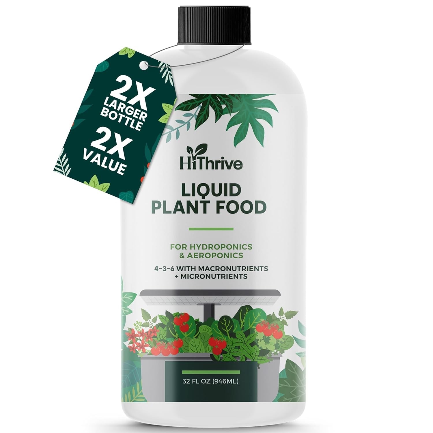 Liquid Plant Food Fertilizer 32oz Hydroponic Nutrients Nutrient Solution for