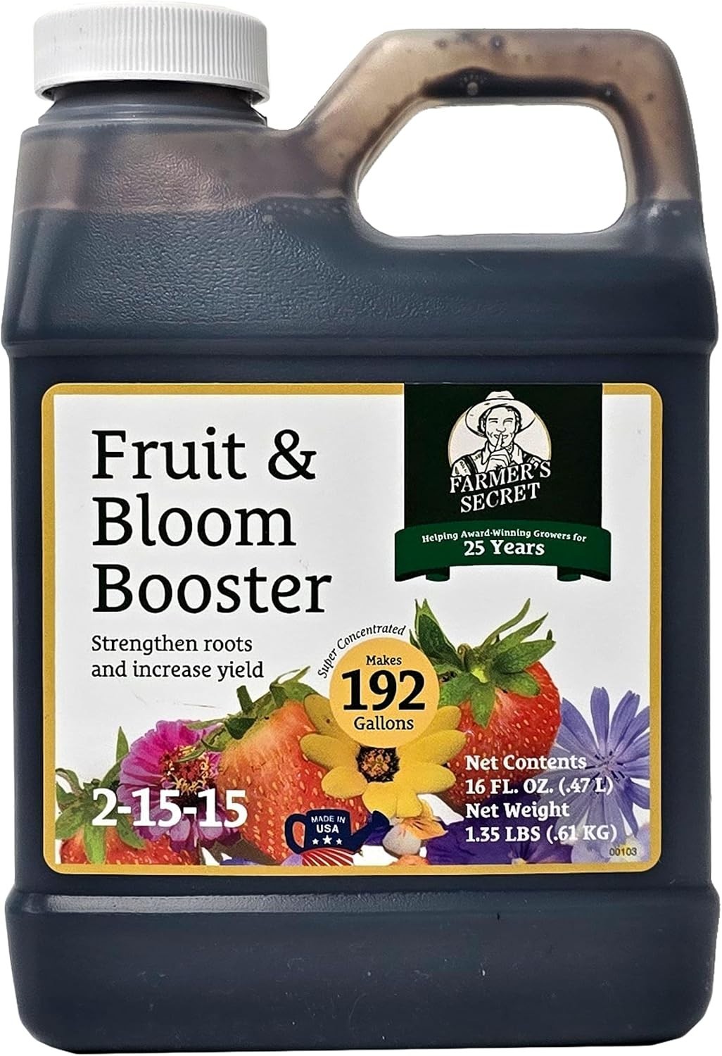 Farmer’s Secret Fruit & Bloom Booster Fertilizer, Super Concentrated 16oz