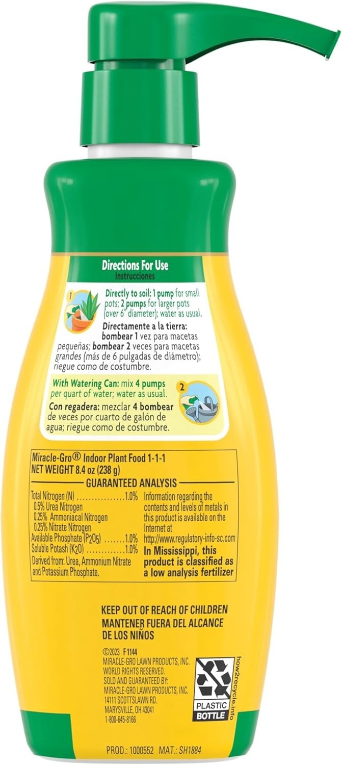 Miracle-Gro Indoor Plant Food – 2-Pack Liquid Solution for All Houseplants