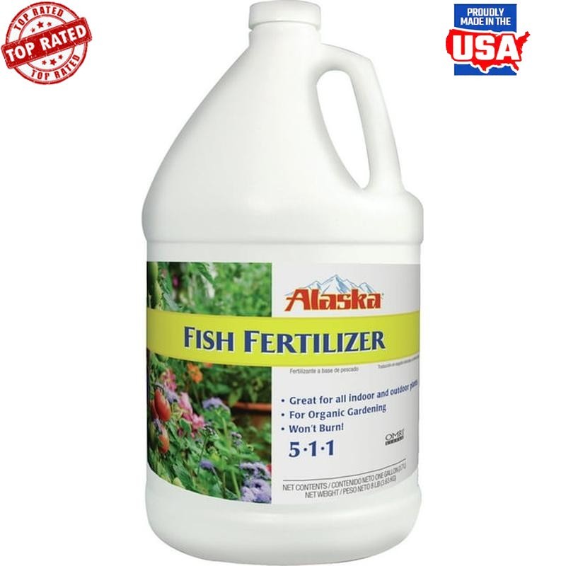 Organic Fish Emulsion Fertilizer 5-1-1 Plant Food Flowers Vegetables 1 Gal New