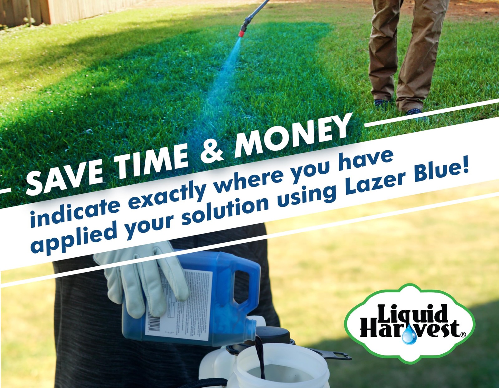 Liquid Harvest Lazer Blue Concentrated Spray Pattern Indicator 16 Ounces