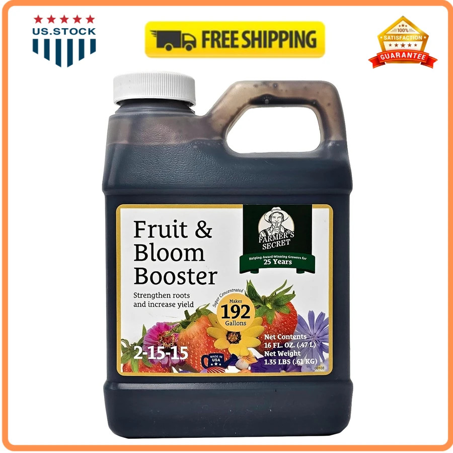 Farmers Secret Fruit and Bloom Booster Fertilizer 16oz Concentrated Plant Food