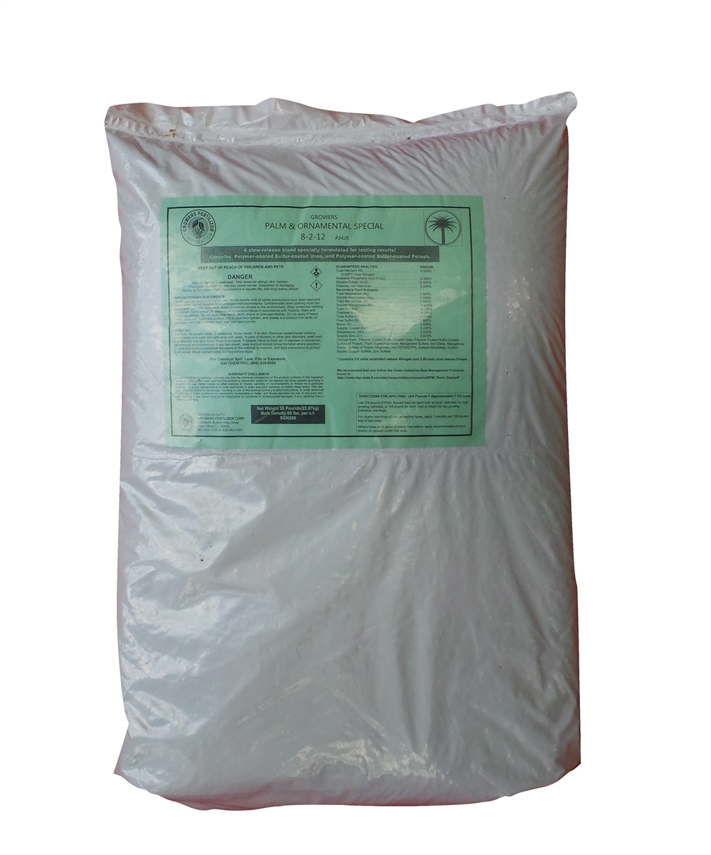 Growers 8-2-12 Palm & Ornamental Fertilizer – 50 Lbs.