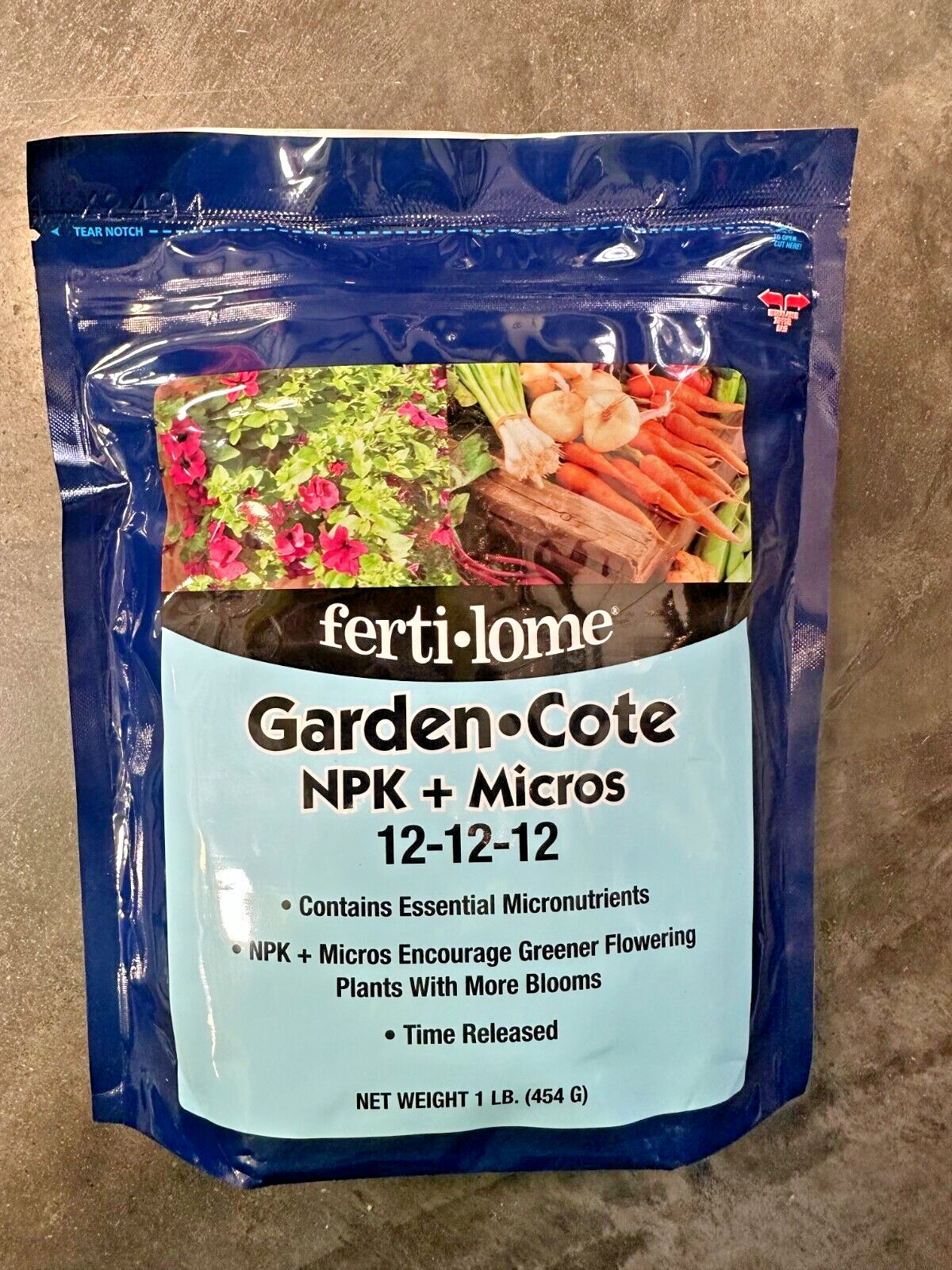 Ferti-lome 1 LB. Garden Cote NPK + MICROS 12-12-12