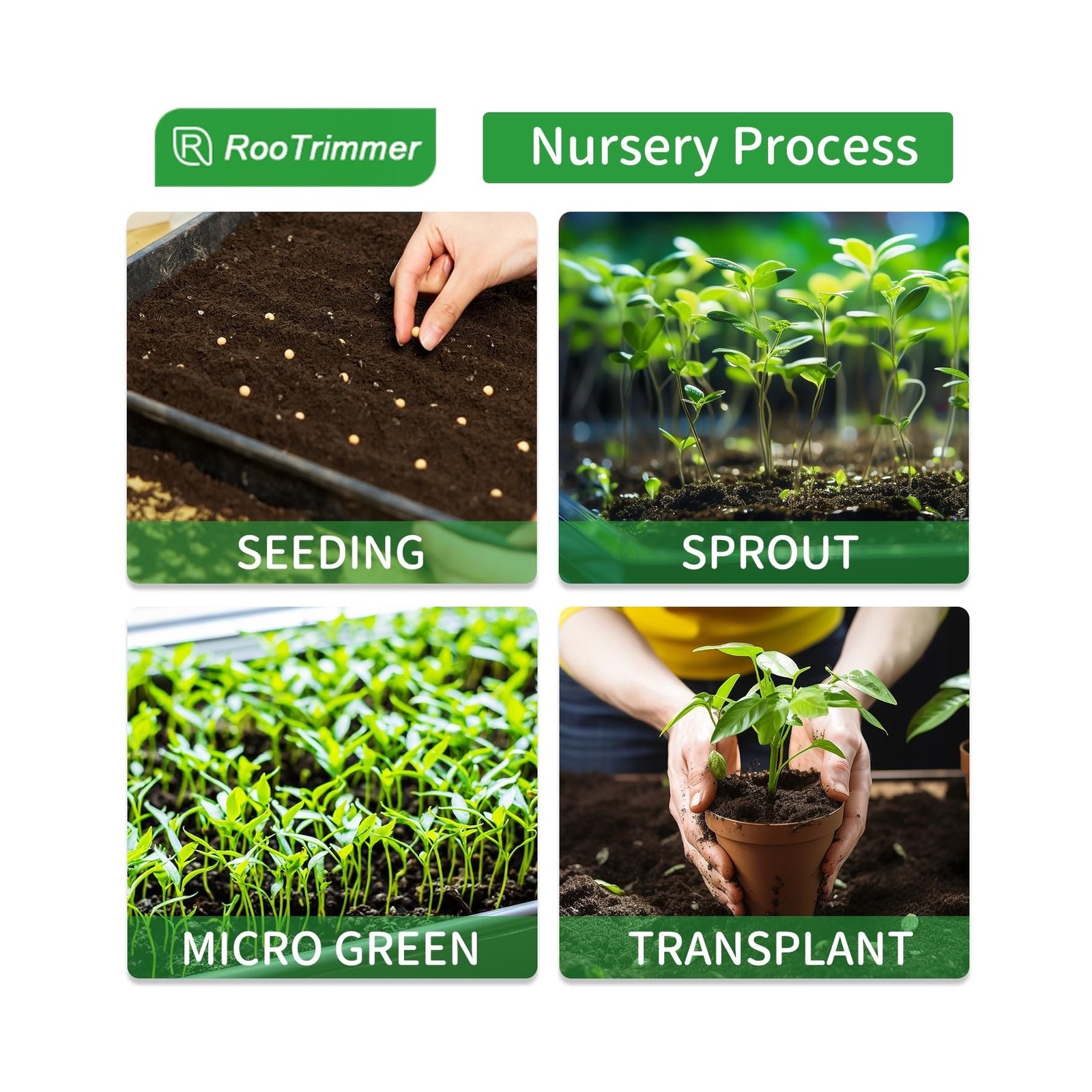 RooTrimmer Growing Trays, 1020 Plant Nursery Trays Heavy Duty Seed Starter Fl…