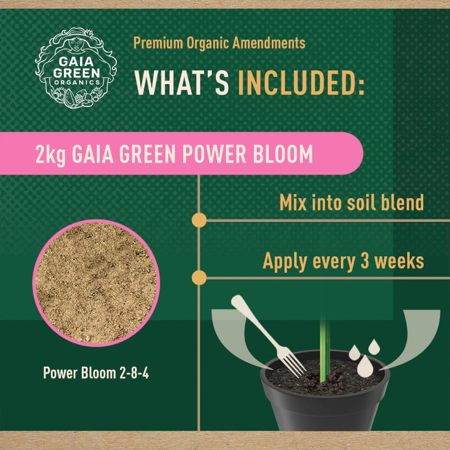 Power Bloom Fertilizer, 2 Kg Pouch High Phosphate Organic Blend for Maximum Flow